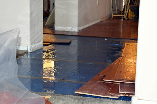 Professional Burst Pipe Cleanup technician working in Cache, OK